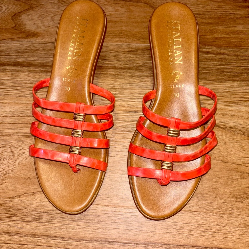 Italian Shoemakers Strappy Red Sandals